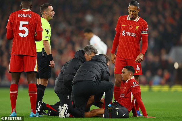 Trent Alexander-Arnold has withdrawn from the England squad after picking up an injury during Sunday's win over Villa