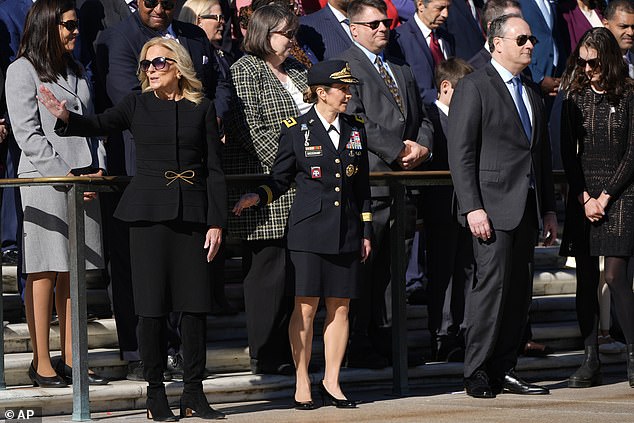 Jill Biden at Arlington National Cemetery on the occasion of Veterans Day