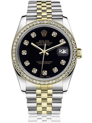 The Rolex ladies two-tone Datejust on a Jubilee bracelet costs around $5,000 to $7,000