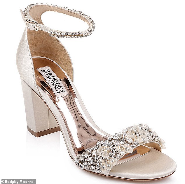 It appears her exact pair of Badgley Mischka heels are no longer available for purchase, but a similar pair of stunning shoes from the famous designer can cost upwards of $245.