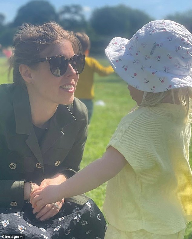 Princess Beatrice pictured with daughter Sienna