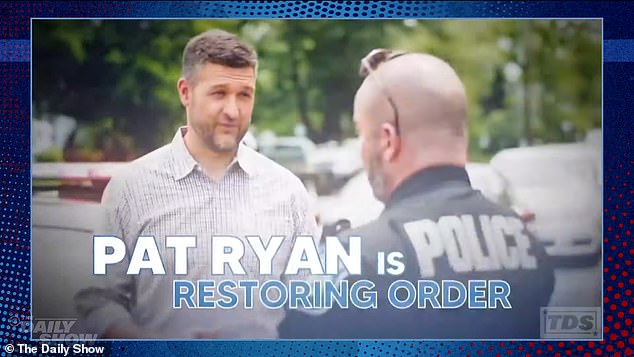 Stewart ran a wide variety of Democratic campaign commercials, with candidates from Sherrod Brown to Jon Tester to Pat Ryan claiming they would secure the border to talk about how they opposed defunding the police.