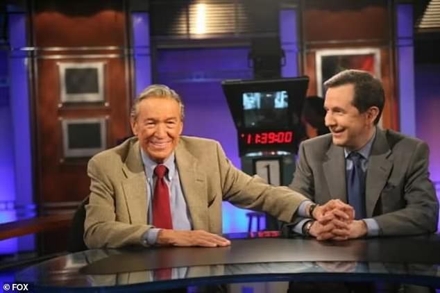 He followed in the footsteps of his late father, Mike Wallace, a renowned 60 Minutes reporter who worked into his eighties. (Pictured: Mike and Chris in an undated image)