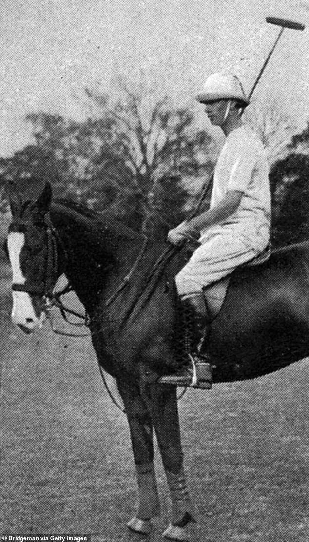 George VI pictured during a Lords versus the Commons polo match in 1937