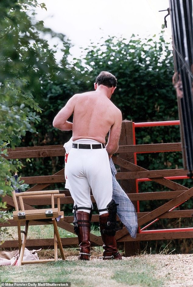 Charles during a polo match in Tisbury, Wiltshire, in 1994