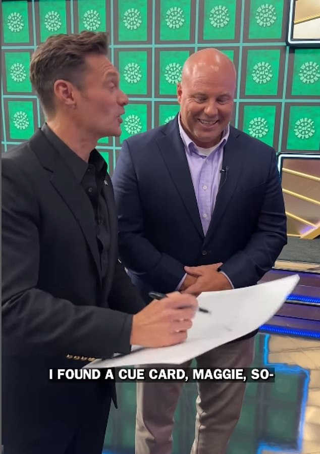 Seacrest then came over with a playing card from the show which he signed, while Will asked him to reach out to the Jordan family, which he did.