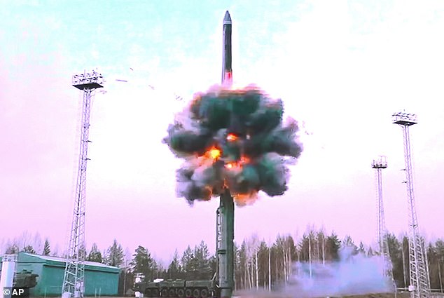 A Yars intercontinental ballistic missile is tested from the Plesetsk launch pad in northwestern Russia