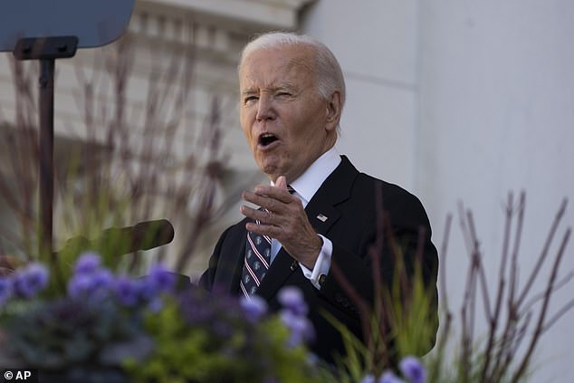 President Joe Biden speaks during the National Veterans Day Observance at the Memorial Amphitheater at Arlington National Cemetery