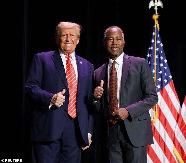 Some sources confirmed to DailyMail.com that those in Trump's inner circle were vying for him to select Ben Carson as his running mate in the 2024 election.