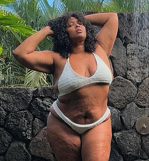 Lizzo looked amazing as she showed off her slimmer frame in racy swimwear