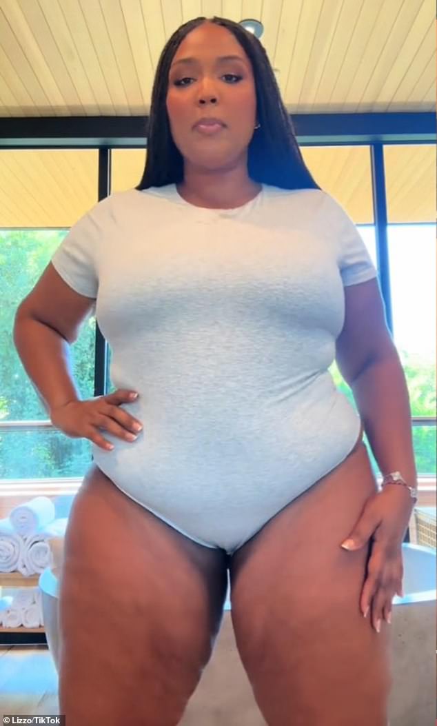 Meanwhile, Lizzo continued to highlight her dramatic weight loss in September as she gave fans a glimpse of her toned figure in a new TikTok video