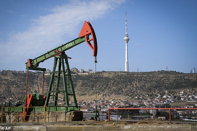 A file image of a drilling site in Baku. Azerbaijan has large reserves of fossil fuels