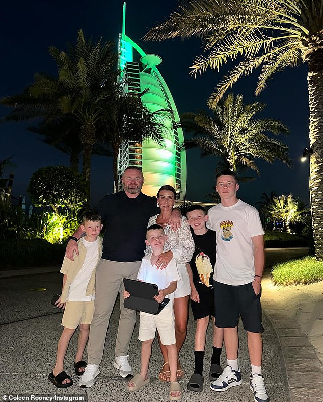 Coleen has previously enjoyed a holiday in Dubai with husband Wayne and their four children