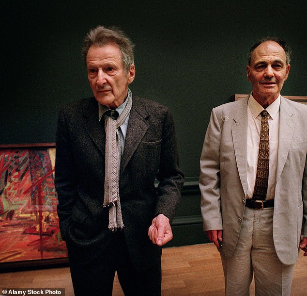 Auerbach (pictured right with Lucien Freud in 2001), considered one of the best painters of his generation, died on Monday at his home in London.