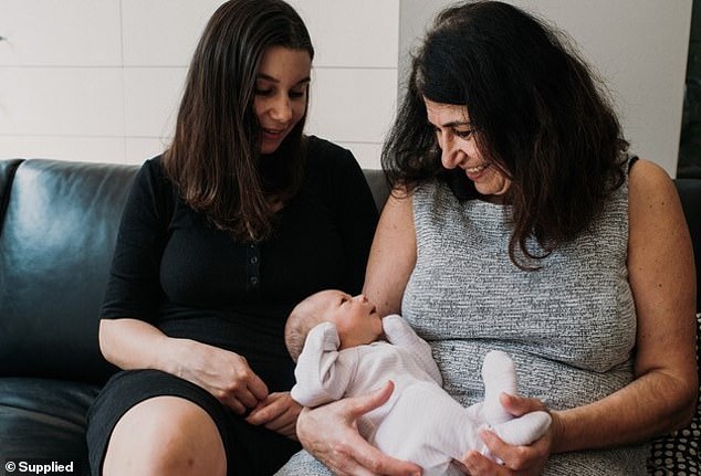 Susan, now 63, is living in a care facility after her condition rapidly deteriorated this year. Kristy, pictured with her mother and daughter, doubts her mother will live to see another year