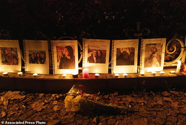 Photos of Michalski at a candlelight vigil in Budapest on Saturday, when her father made a heartbreaking statement about her death