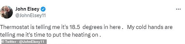 Social media users reported experiencing cold hands and uncomfortable homes even at temperatures above WHO's recommended temperatures