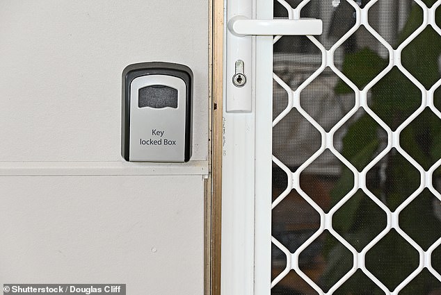 Locked boxes, like the one in the photo, were torn from the walls outside the holiday homes