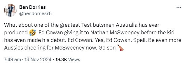 1731482944 615 Aussie cricket star Ed Cowan brands reporter a marshmallow as