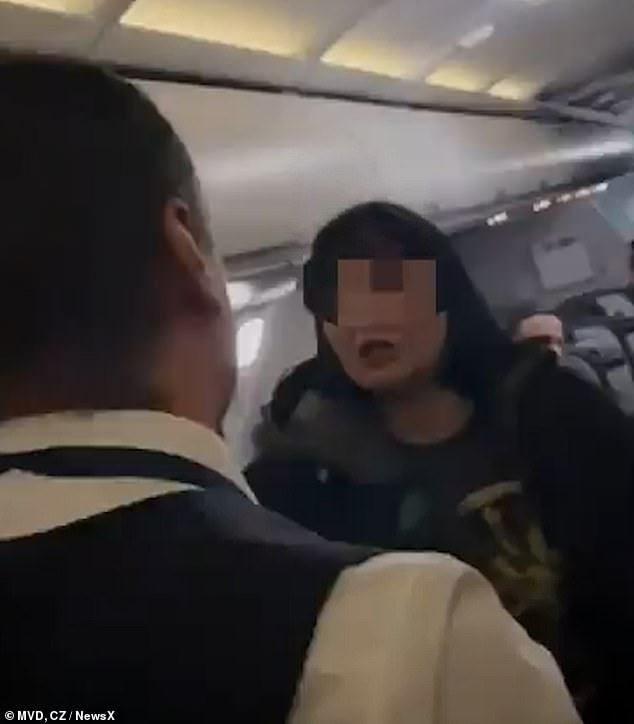 The mother attacks the cabin crew member during a flight from Moscow to Surgut in Russia on November 8