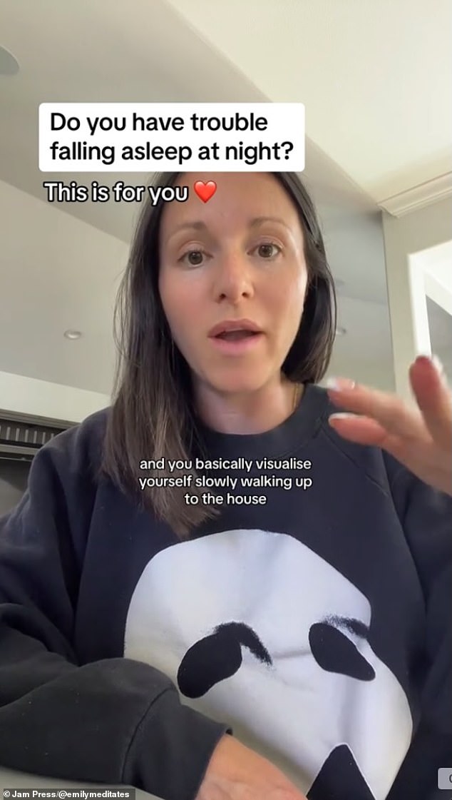 While lying in bed, Ms. Kessler recommends taking a few deep breaths and then visualizing a house that you know, but that is not your own. She said, 'I'm using my grandmother's old house'