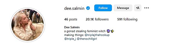 The broadcaster also changed her bio on Instagram after receiving abuse on social media