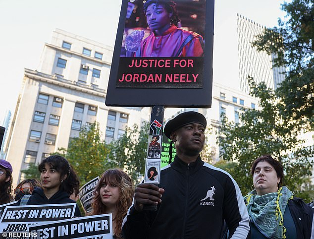 The incident caused an uproar in America, with Black Lives Matter describing it as 'the racist murder of a mentally ill black man by an overzealous white military believer'