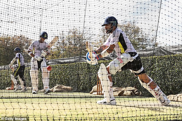 The tourists arrived in Australia earlier this week and got straight to work, with Virat Kohli pictured in the nets on Wednesday