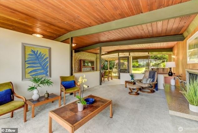 The interior of Burke's Rainer Valley home can be seen above