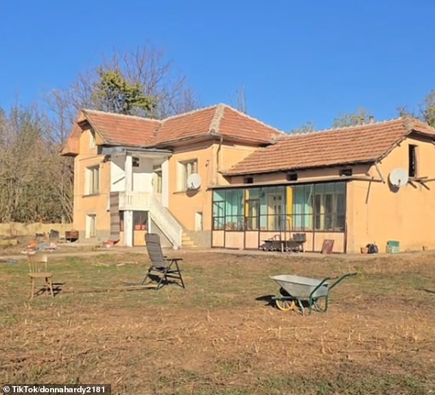 The mother-of-three claims she paid just ¿26,000 (£21,000) euros for the property, which includes a smaller house at the back, a 'huge' barn, several outbuildings and around an acre of land.