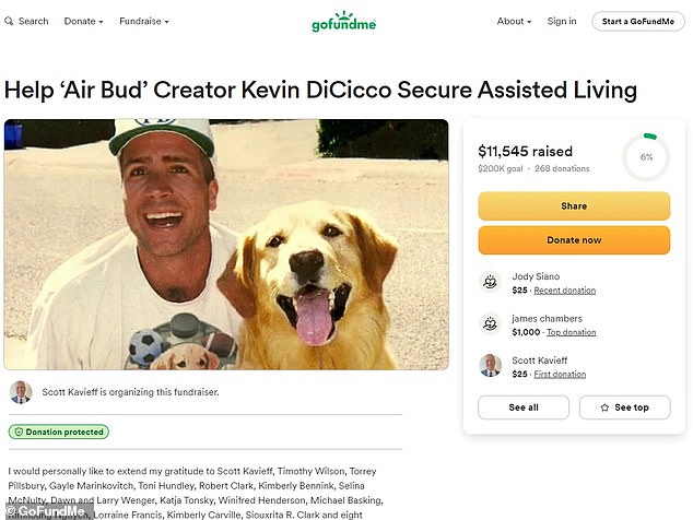 Fans of the film franchise have already raised a whopping $11,545 in just a few days and now DiCicco can take himself off the streets