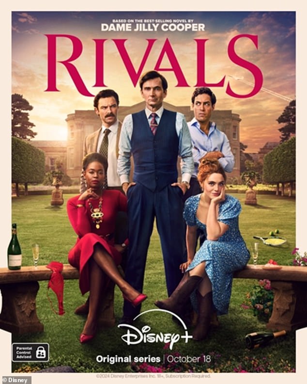 The pair both star in the new Disney series Rivals alongside Aidan Turner, Emily Atack, Danny Dyer, Katherine Parkinson, Oliver Chris and Claire Rushbrook