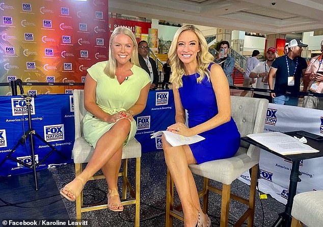 Leavitt appears on Fox News with her former White House boss Kayleigh McEnany