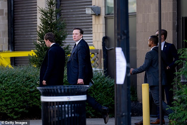 Elon Musk leaves the Republican Conference of the House of Representatives on Capitol Hill on November 13