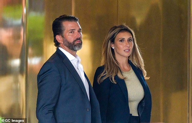 Habba quickly joined Trump's inner circle and became an attack dog against Democrats and his accusers. The lawyer and advisor is pictured standing with Donald Trump Jr. leaving Trump Tower on May 29, 2024