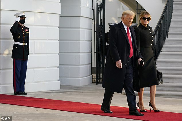 Donald and Melania Trump left the White House around 10 a.m. on the morning Joe Biden was sworn in as president; they haven't returned since