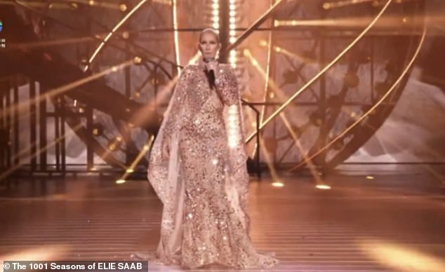 The My Heart Will Go On singer, 56, who has battled stiff person syndrome for the past two years, took center stage at the 1001 Seasons of ELIE SAAB event in Saudi Arabia