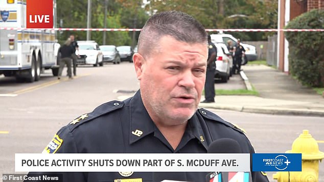 Jacksonville Sheriff's Office Chief Alan Parker said a responding officer tried to assault Banks after he pulled his gun but then fired several shots.