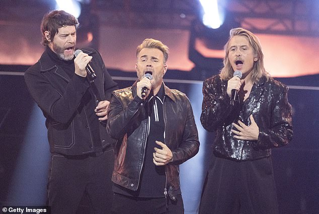 There is now an underlying humor in their performances, as the band members openly acknowledge their age, their heritage and the fact that they are no longer the pop idols who once ruled the charts with relentless energy. In the photo: the other band members Howard Donald, Gary Barlow and Mark Owen in 2023