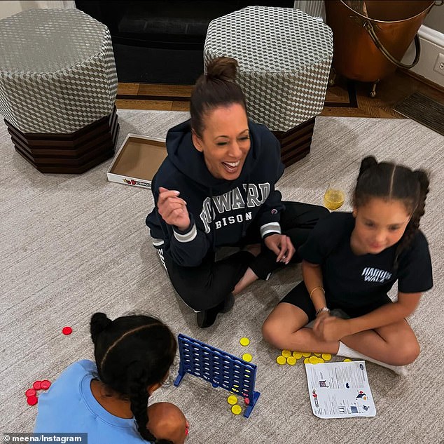 You know who looks great? Our relieved vice-president, fresh from the defeat week and laughing on Saturday with her grandnieces and a large glass of wine.