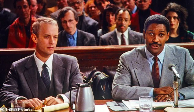 Macrinus marked the two-time Oscar winner's first bisexual role, playing a famed lawyer who overcame his homophobia after winning a $5 million wrongful termination lawsuit for an AIDS-infected client (Tom Hanks) in the film Philadelphia from 1993 by Jonathan Demme.