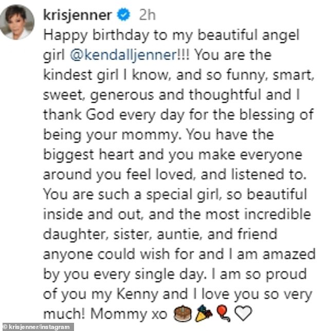 Earlier this month, on November 3, Kendall notably celebrated her 29th birthday and received birthday tributes from family, including mom Kris Jenner