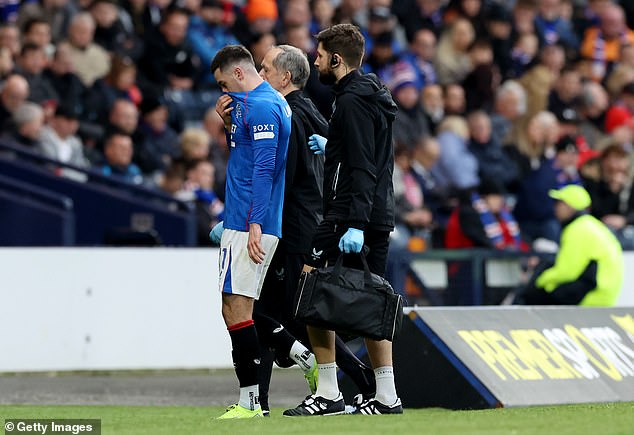 He suffered another injury during the League Cup match with Motherwell and will be out for up to six weeks