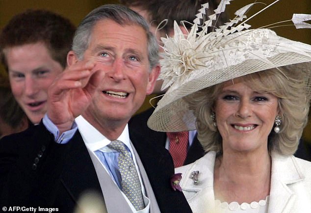 There was happiness for Prince Charles after he married Camilla Parker Bowles in a civil ceremony at the Guildhall in Windsor