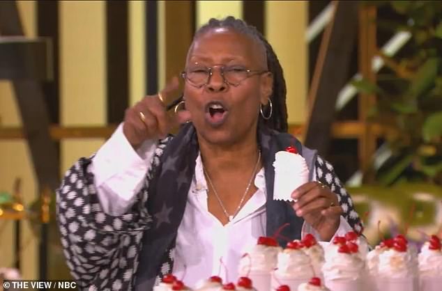 Despite showing off the sweet desserts, which came from Holtermann's Bakery on Staten Island, Whoopi admitted she was left with a bad taste in her mouth.