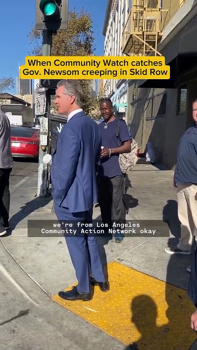 Governor Newsom and Mayor Bass held a press conference at the Downtown Women's Center on October 30 to discuss funding for homelessness in LA communities. After the press conference, he took a walk down Skid Row