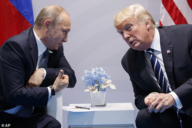 President Donald Trump meets with Russia's Vladimir Putin during the G-20 summit in Hamburg in July 2017