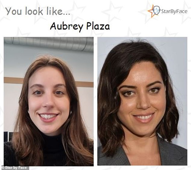 According to the app, writer Becky Whittaker resembles American actress Aubrey Plaza