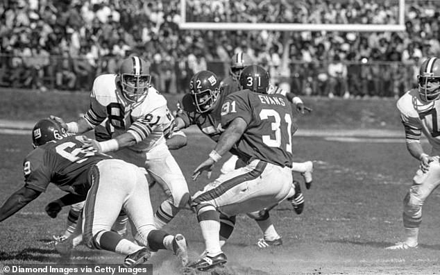 Evans (No. 31) scored five touchdowns through three games in his first season with the Giants