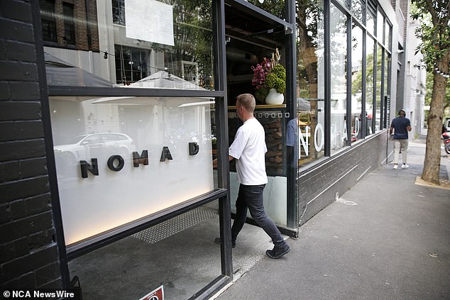 Customers revealed Mr Yazbek sent a message urging them to confirm Christmas bookings with Nomad in Sydney and Melbourne and Reine & La Rue in Melbourne. Nomad Sydney is pictured